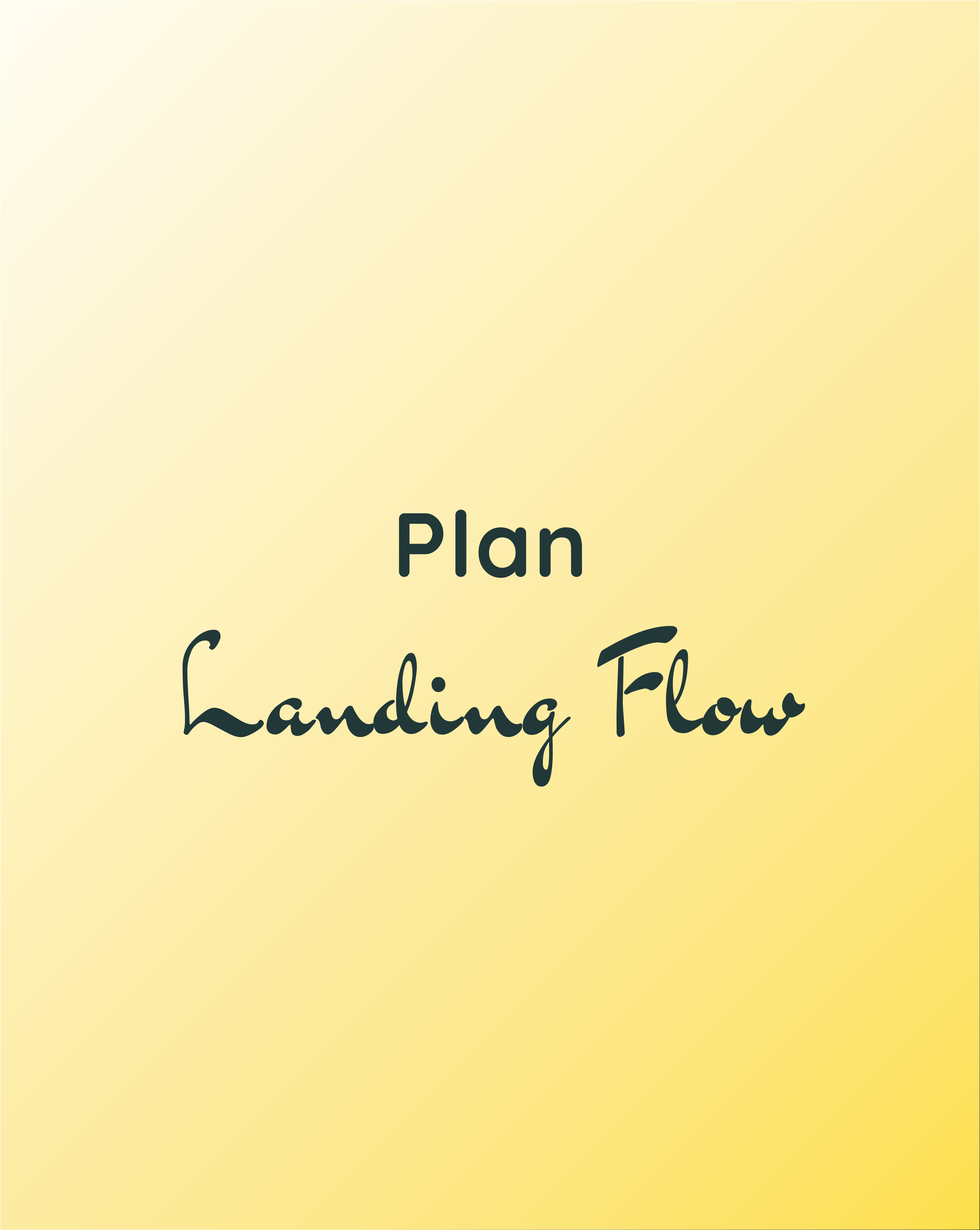 Plan Landing Flow